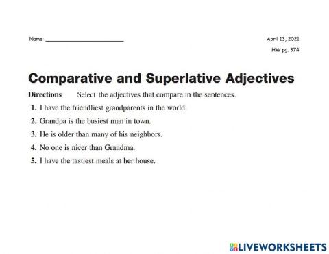 English 3rd HW 04-13