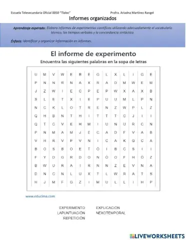 Informe de experimento