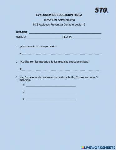 Evaluacion antropometría