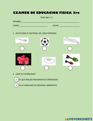 Evaluación educación física