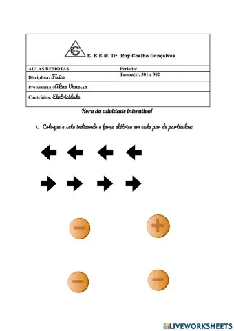 Força de atração e repulsão