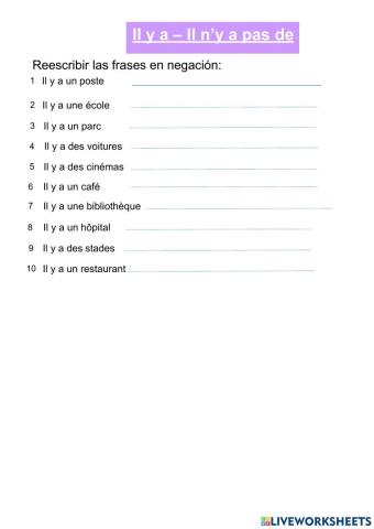 Il y a - il n'y a pas