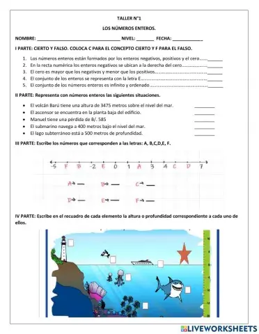 Los números Enteros