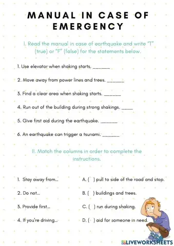 Manual in case of emergency