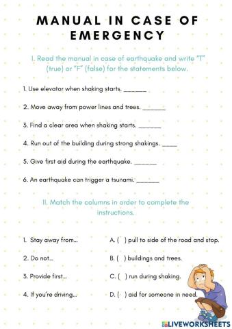 Manual in case of emergency