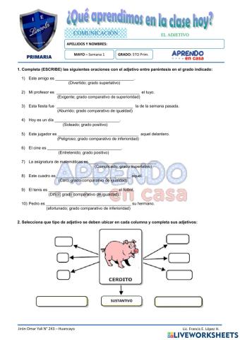 Prac. grados del adjetivo