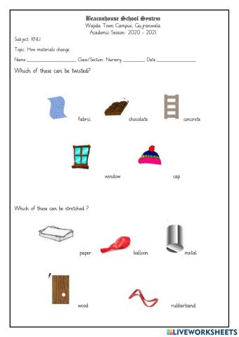 How materials change