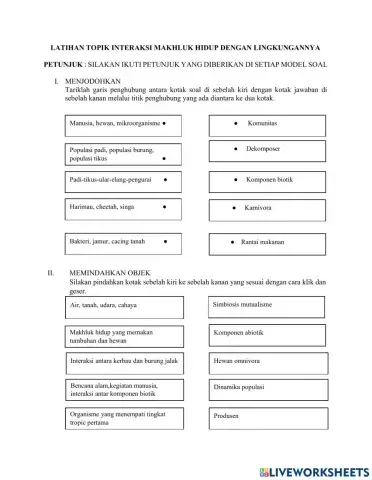 Interaksi Makhluk Hidup dengan Lingkungannya