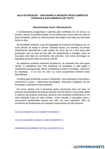 Análise de redação argumentativa