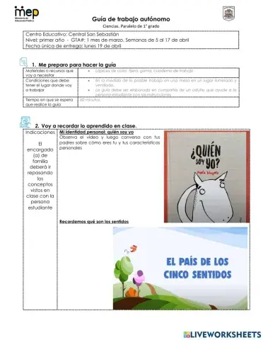 GTA -1 Ciencias Abril