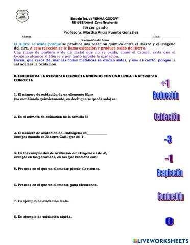 Reglas para oxidación-reducción