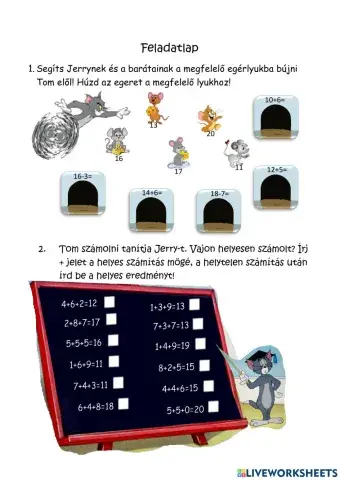 Összeadás tízesátlépéssel - 9-hez adunk