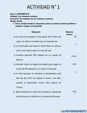 Los números enteros