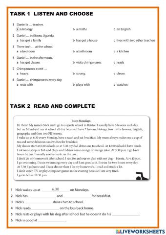 Private life (JE 4 unit 6)