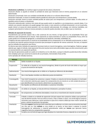 Métodos de separacion y Disoluciones cualitativas