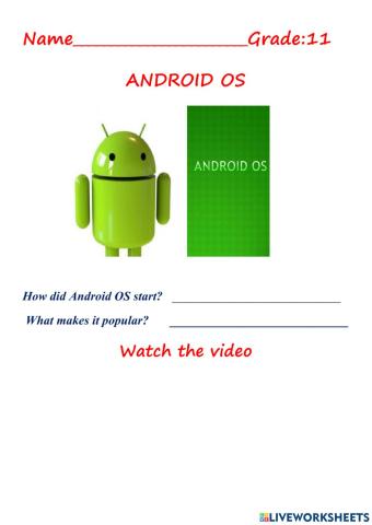 Action 11  Android OS- Made by Zhanar Habibullina