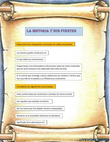 La historia y sus fuentes