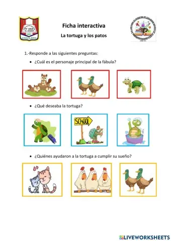 Fábula: La tortuga y los patos