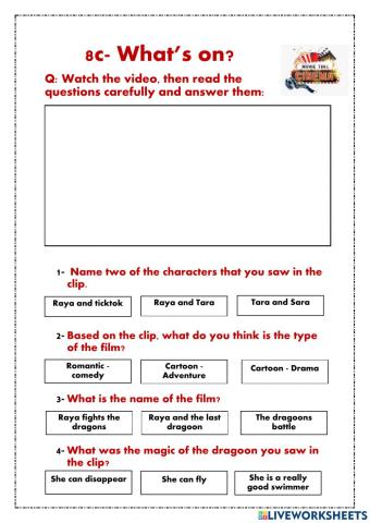 8c - What's on - edunet activity