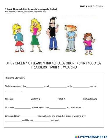 UNit 9: Our clothes