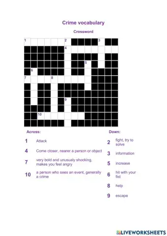 Crime vocabulary