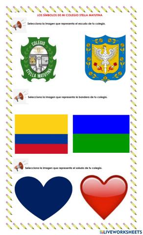 Los símbolos del colegio.