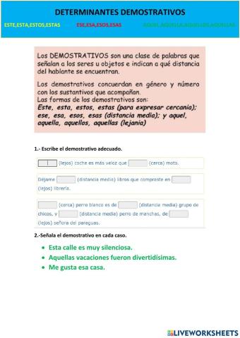 Determinantes demostrativos