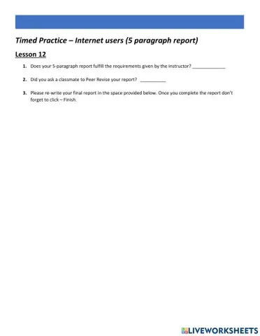 IELTS Writing 2 Lesson 12 - Timed Practice: Internet Users