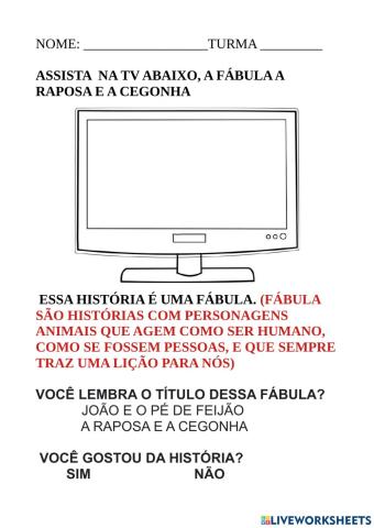 A raposa e a cegonha