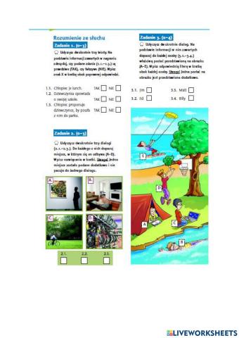 Klasa 6 Zadanie dodatkowe do testu 4