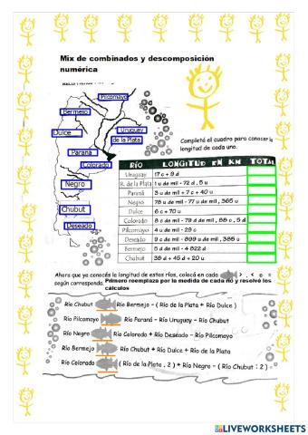 Mix de combinados y numeración
