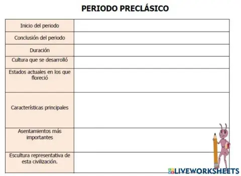 Civilizaciones mesoamericanas. Periodo preclásico