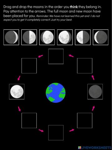 Moon Phases - Drag & Drop