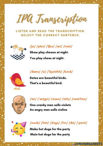 IPA Transcriptions