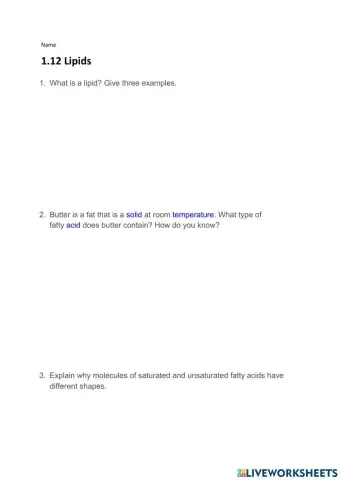 1.12 Lipids