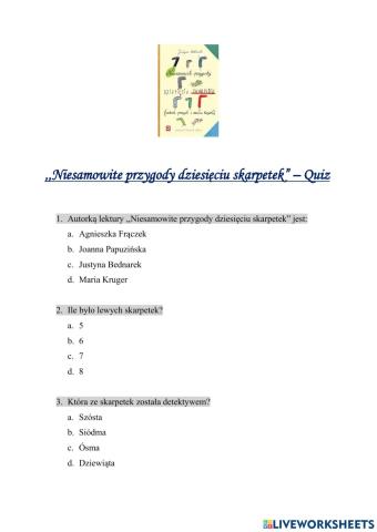 Niesamowite przygody dziesięciu skarpetek - test wyboru