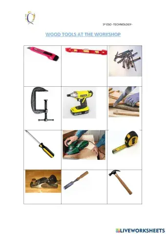 Wood tools at the workshop