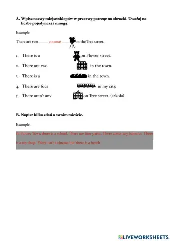 There is-There are - town