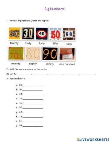 Big numbers