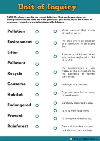 UOI - Sharing the planet - Unit 5 - Week 3 - Homework
