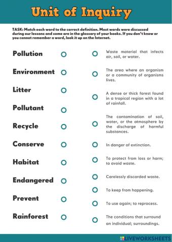 UOI - Sharing the planet - Unit 5 - Week 3 - Homework