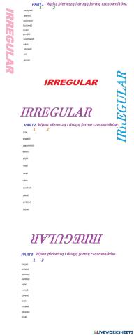 Irregular verbs 3 in 1