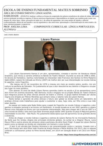 Biografia e Peça de Teatro