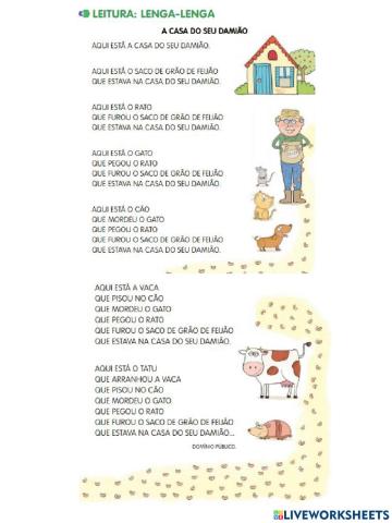 A casa do seu damião - lenga-lenga