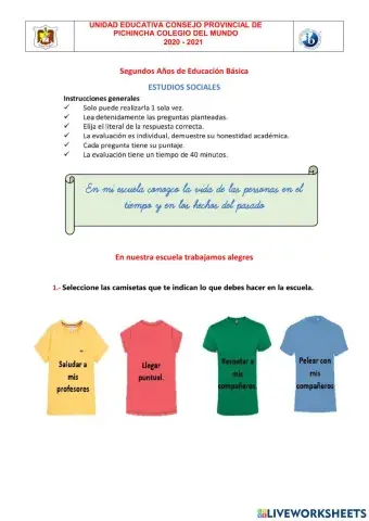 Evaluación Estudios Sociales