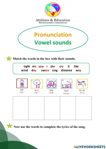 PRONUNCIATION: Vowel sounds