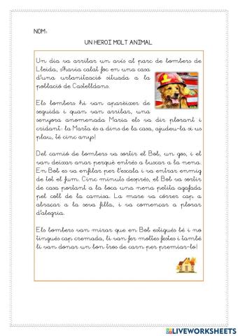 Comprensió Lectora (1R) (lletra lligada)