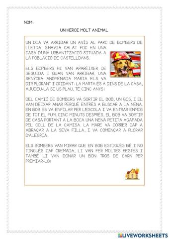 Comprensió Lectora (1R) (lletra de pal)