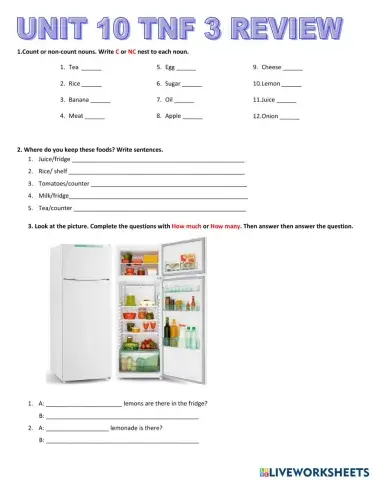 Unit 10 tnf 3 review