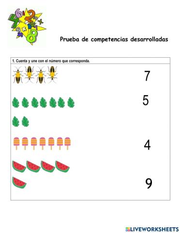 Prueba de matemáticas